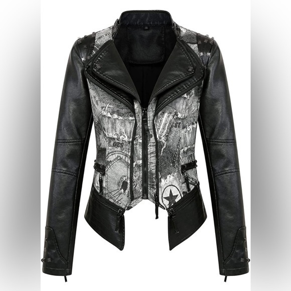 Motor cycle crop detachable jacket. NWT. - Picture 1 of 7